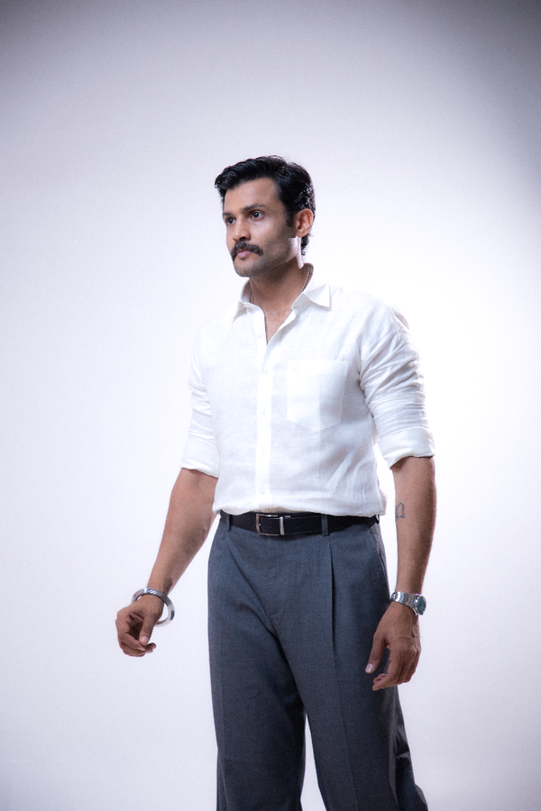 100% Linen Formal Shirt White