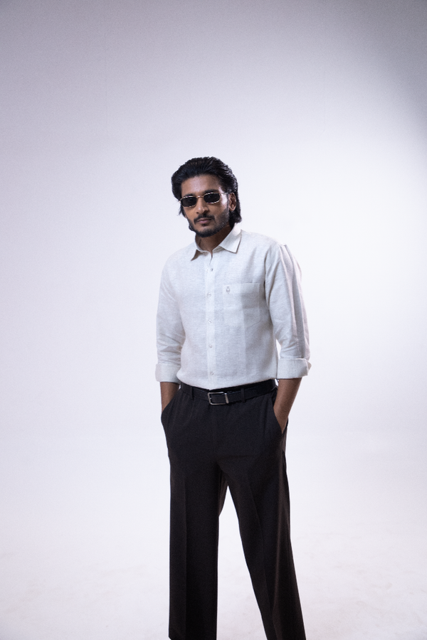 100% Linen Formal Shirt Sand Beige