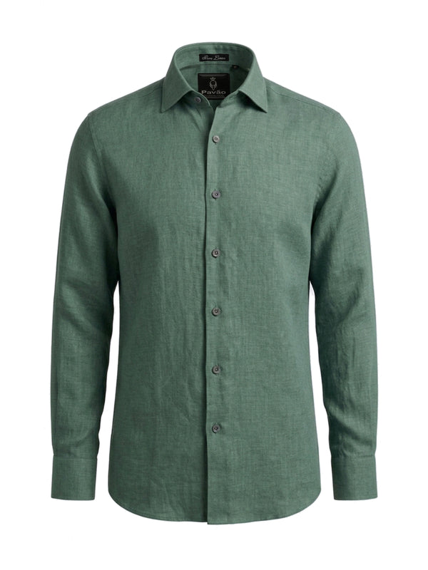 100% Linen Mint Green Shirt