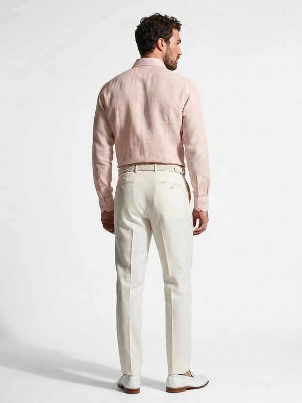 100% Linen Formal Shirt Blush Pink