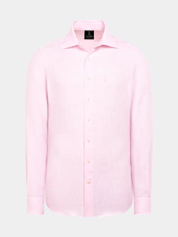100% Linen Shirt Baby Pink