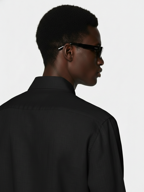 100% Linen Shirt Black