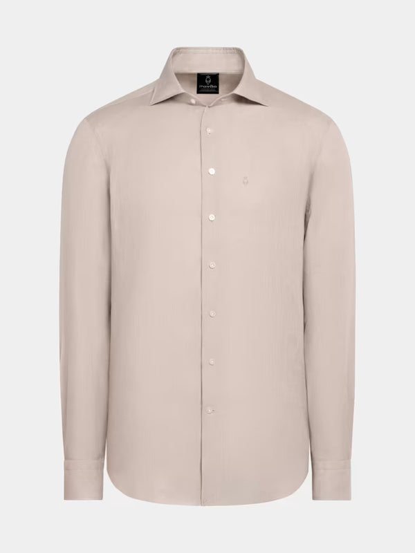 100% Linen Shirt Dark Biege