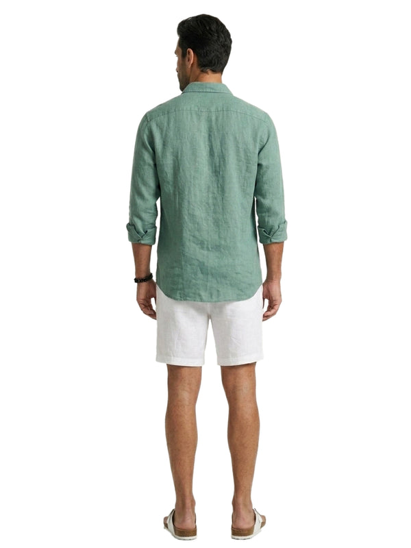 100% Linen Casual Shirt Mint Green