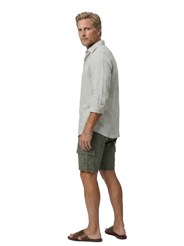 100% Linen Casual Shirt Sand Beige