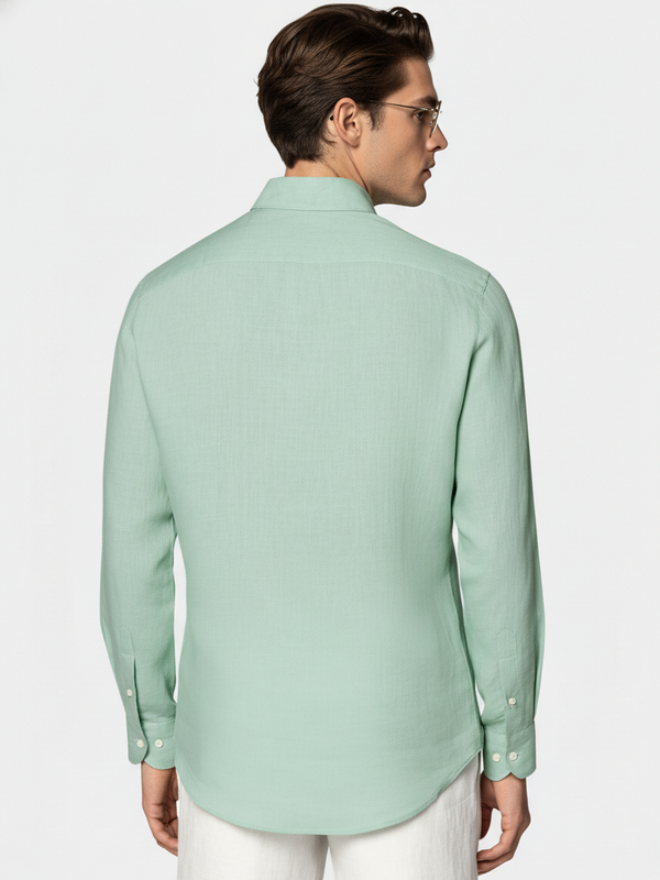 100% Linen Shirt SeaFoam Green