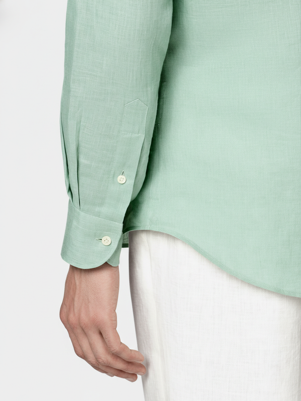 100% Linen Shirt SeaFoam Green