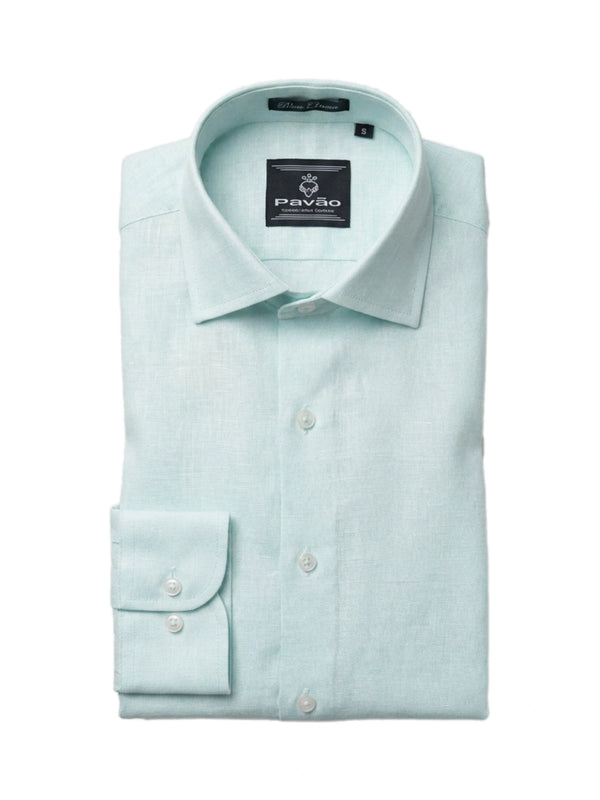 100% Linen Formal Shirt Sky Blue
