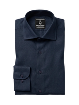 100% Linen Casual Shirt Navy Blue
