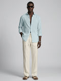 Sky Blue Linen Casual Shirt