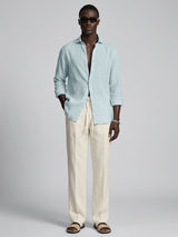 Aero Luxe™ Linen Casual Shirt Sky Blue