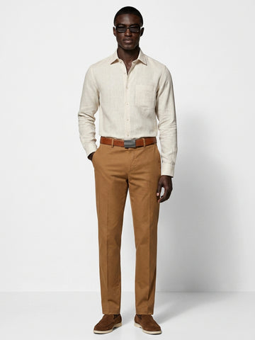 Sand Linen Formal Shirt