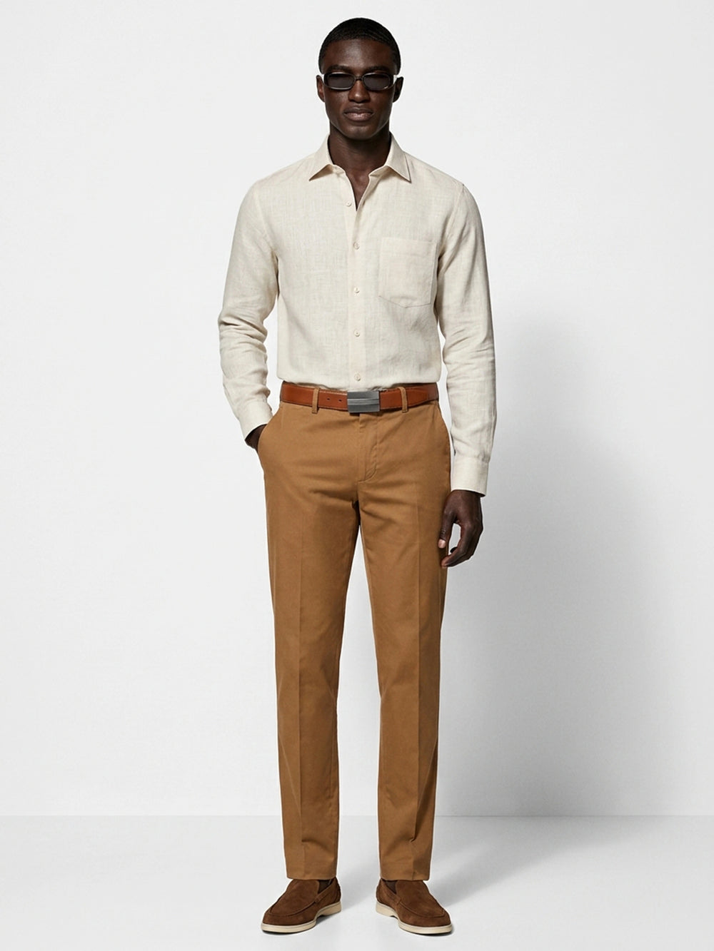 Sand Linen Formal Shirt