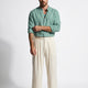 Mint Linen Mandarin Shirt