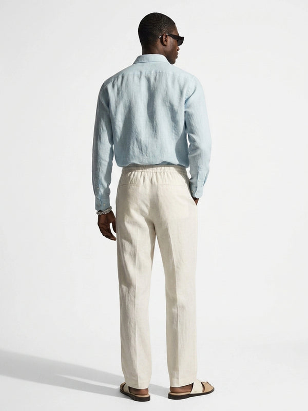 Aero Luxe™ Linen Casual Shirt Sky Blue