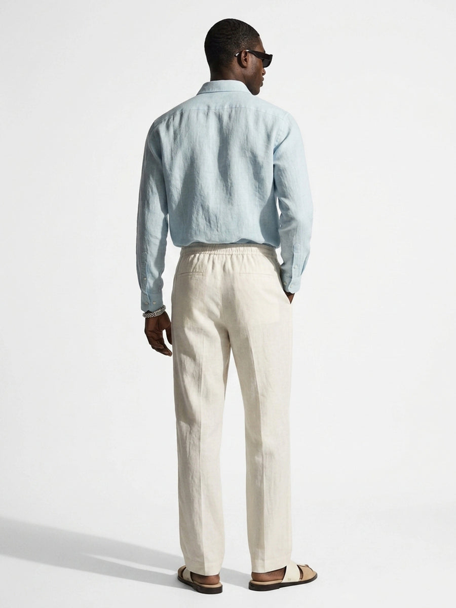 Aero Luxe™ Linen Casual Shirt Sky Blue