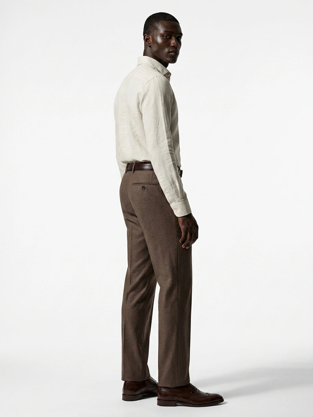 Sand Linen Cut-Away Shirt