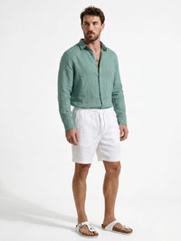 Aero Luxe™ Linen Casual Shirt Mint Green