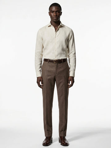 Sand Linen Cut-Away Shirt