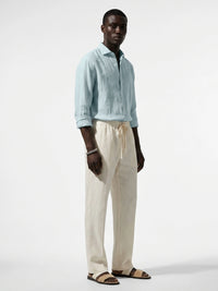 Aero Luxe™ Linen Casual Shirt Sky Blue