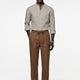 Camel Linen Mandarin Shirt