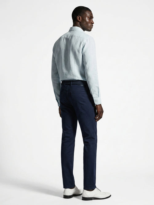 Sky Blue Linen Formal Shirt