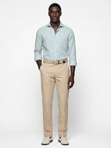 100% Linen Formal Cut-Away Shirt Sky Blue