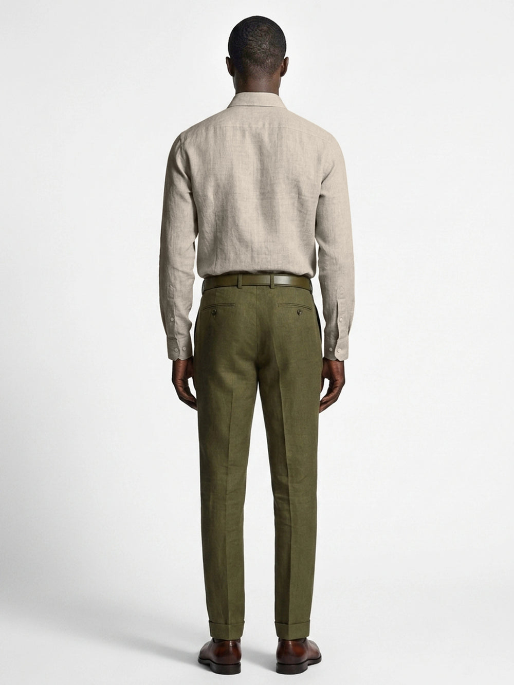 Camel Linen Formal Shirt