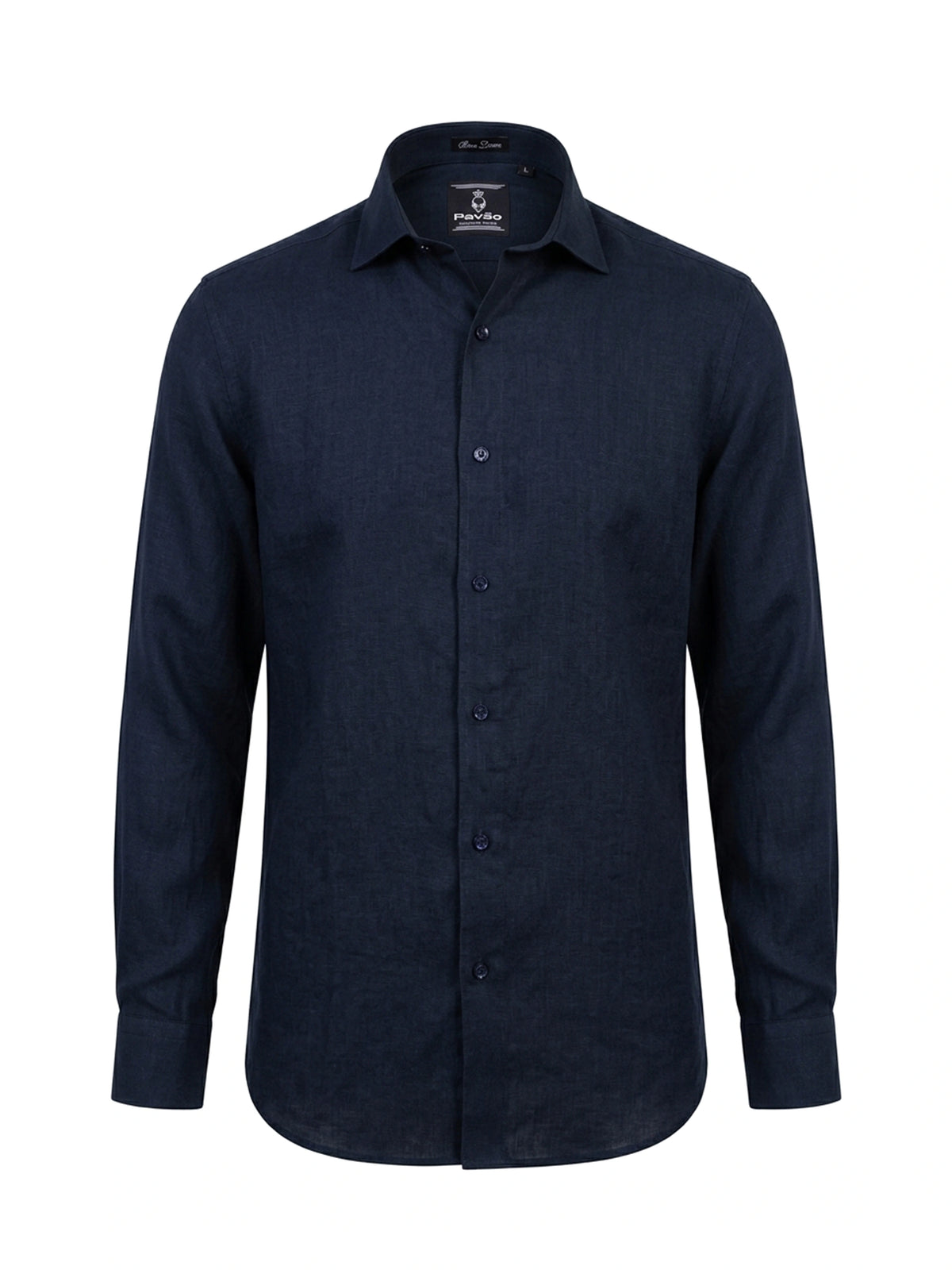 100% Linen Formal Shirt Navy Blue