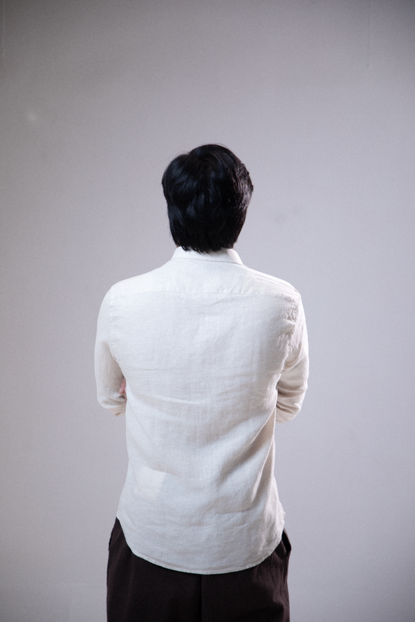 100% Linen Casual Shirt Sand Beige
