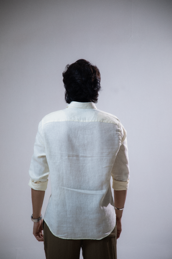 100% Linen Casual Shirt Ivory