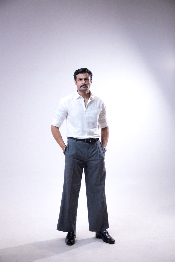 100% Linen Formal Shirt White