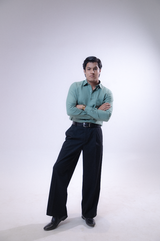 100% Linen Formal Shirt Mint Green