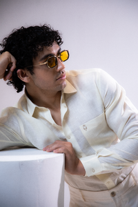 100% Linen Formal Shirt Ivory