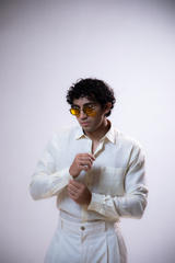 100% Linen Formal Shirt Ivory