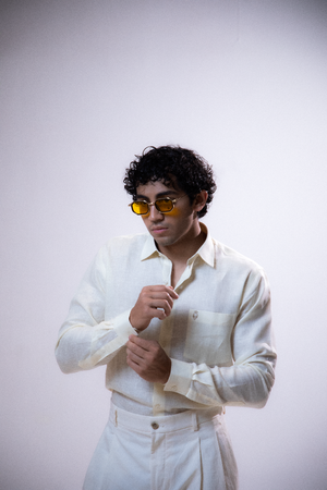 100% Linen Formal Shirt Ivory