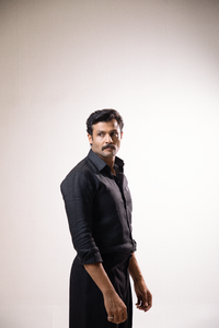 100% Linen Formal Shirt Jet Black