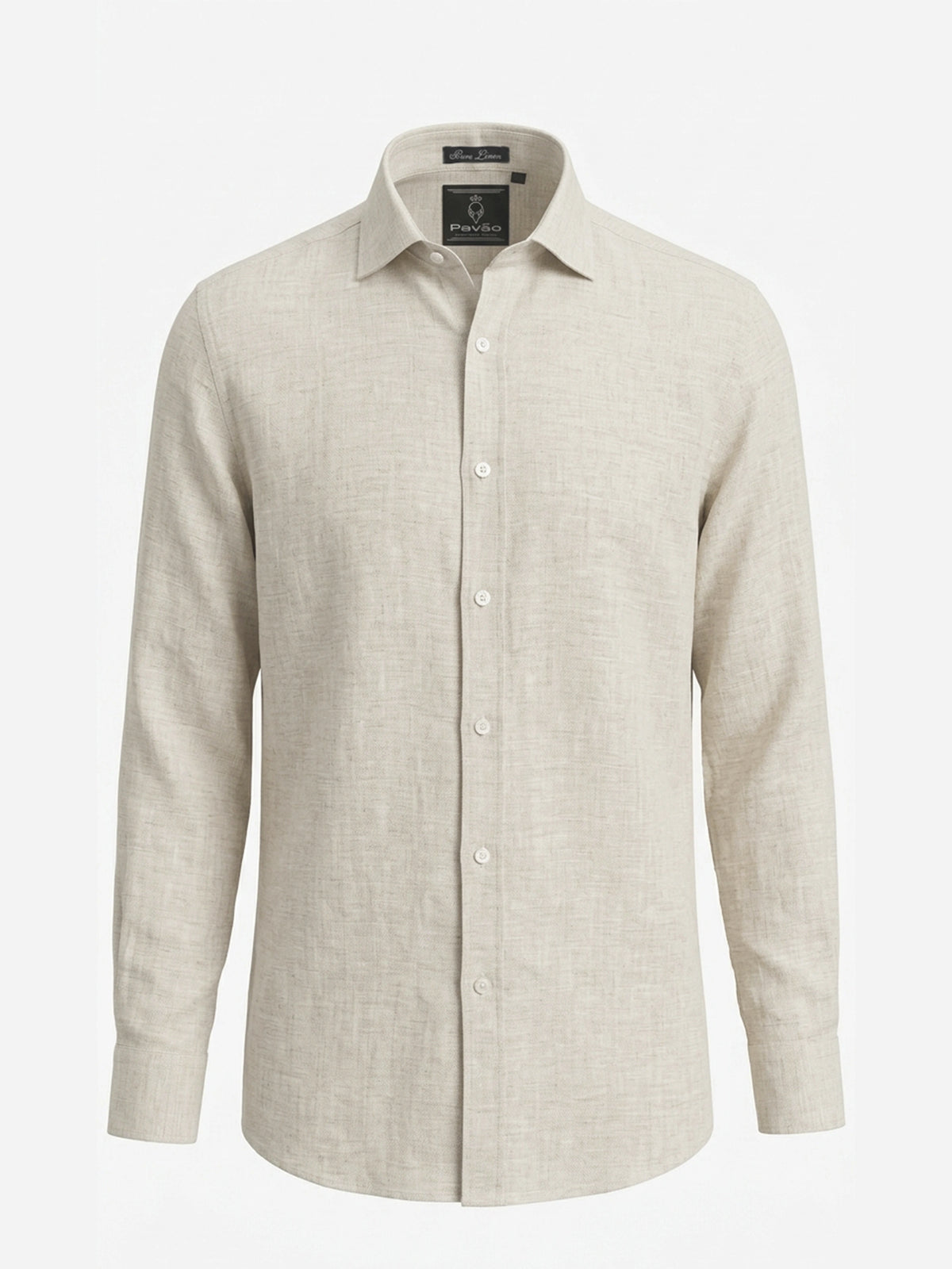 100% Linen Formal Shirt Sand Beige