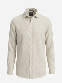 100% Linen Formal Shirt Sand Beige