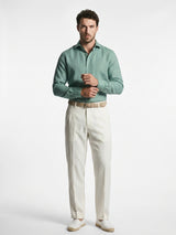 100% Linen Formal Shirt Mint Green