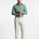 Mint Linen Cut-Away Shirt