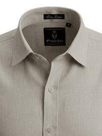 100% Linen Formal Shirt Camel Beige