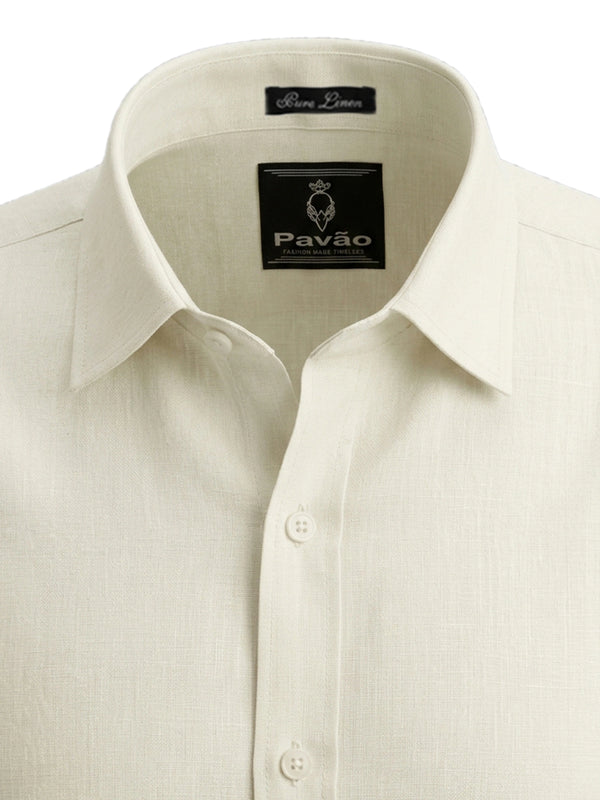 100% Linen Ivory Shirt
