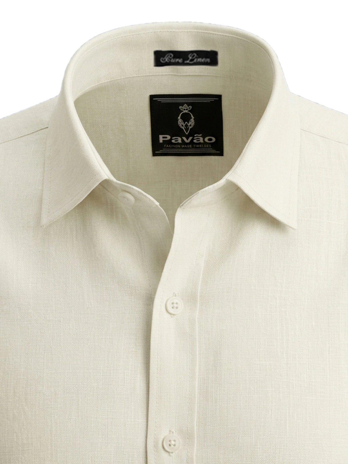 100% Linen Formal Shirt Ivory