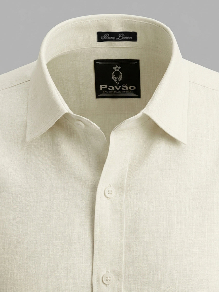 100% Linen Ivory Shirt