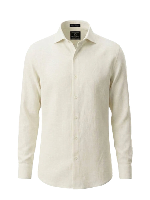 100% Linen Formal Shirt Ivory