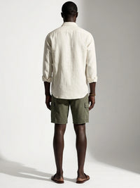 100% Linen Casual Shirt Sand Beige