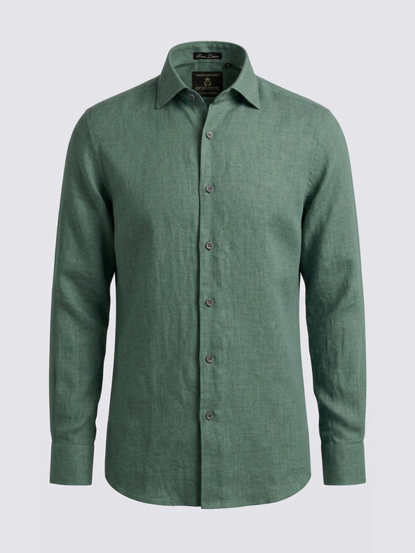 100% Linen Mint Green Shirt
