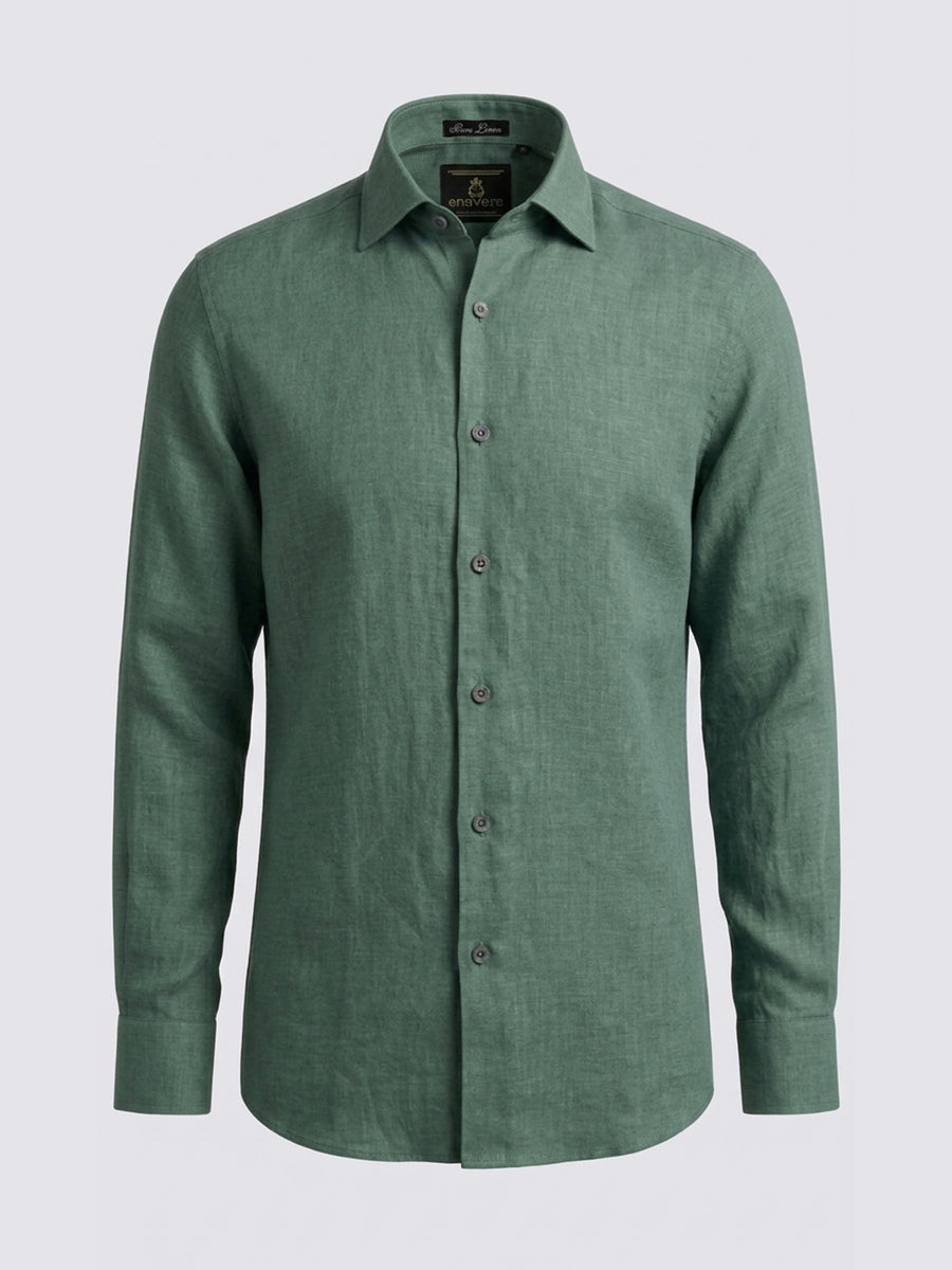 100% Linen Mint Green Shirt
