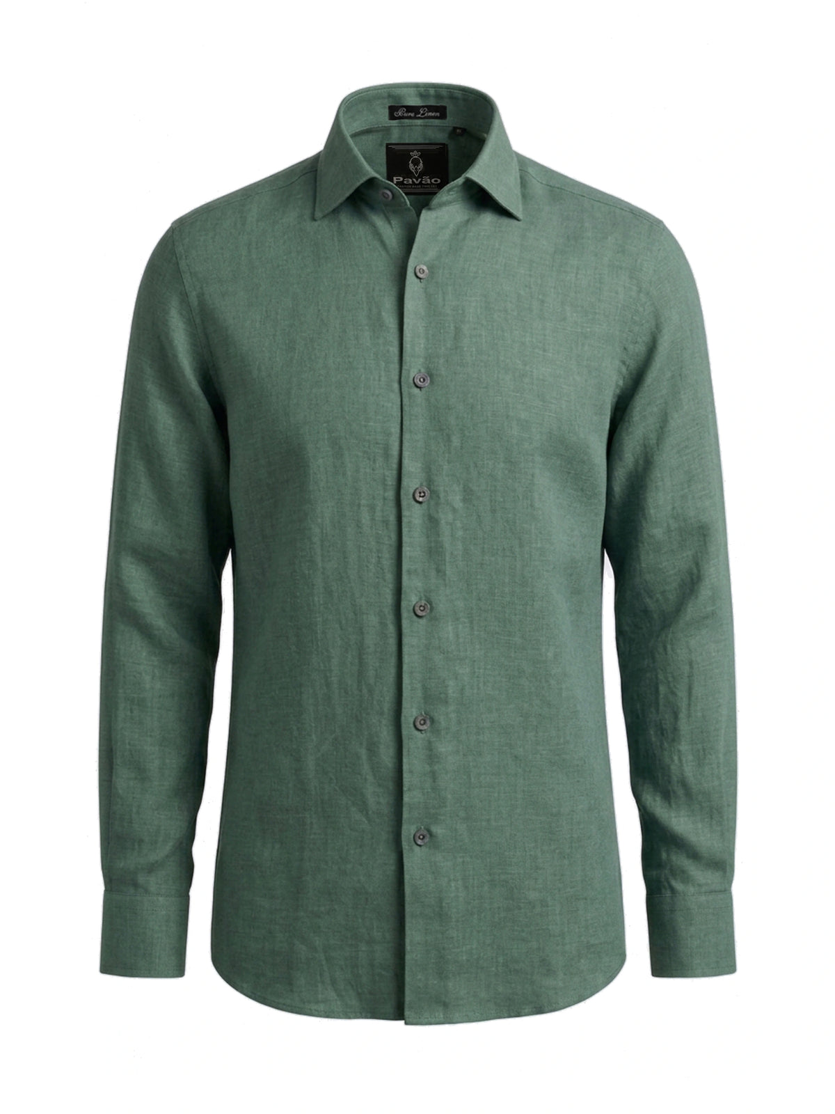 100% Linen Formal Shirt Mint Green